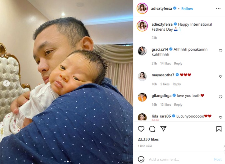 Gilang Dirga dan Istri Akhirnya Ekspos Wajah Tampan Sang Anak, Bikin Gemas Gegara Pose Begini