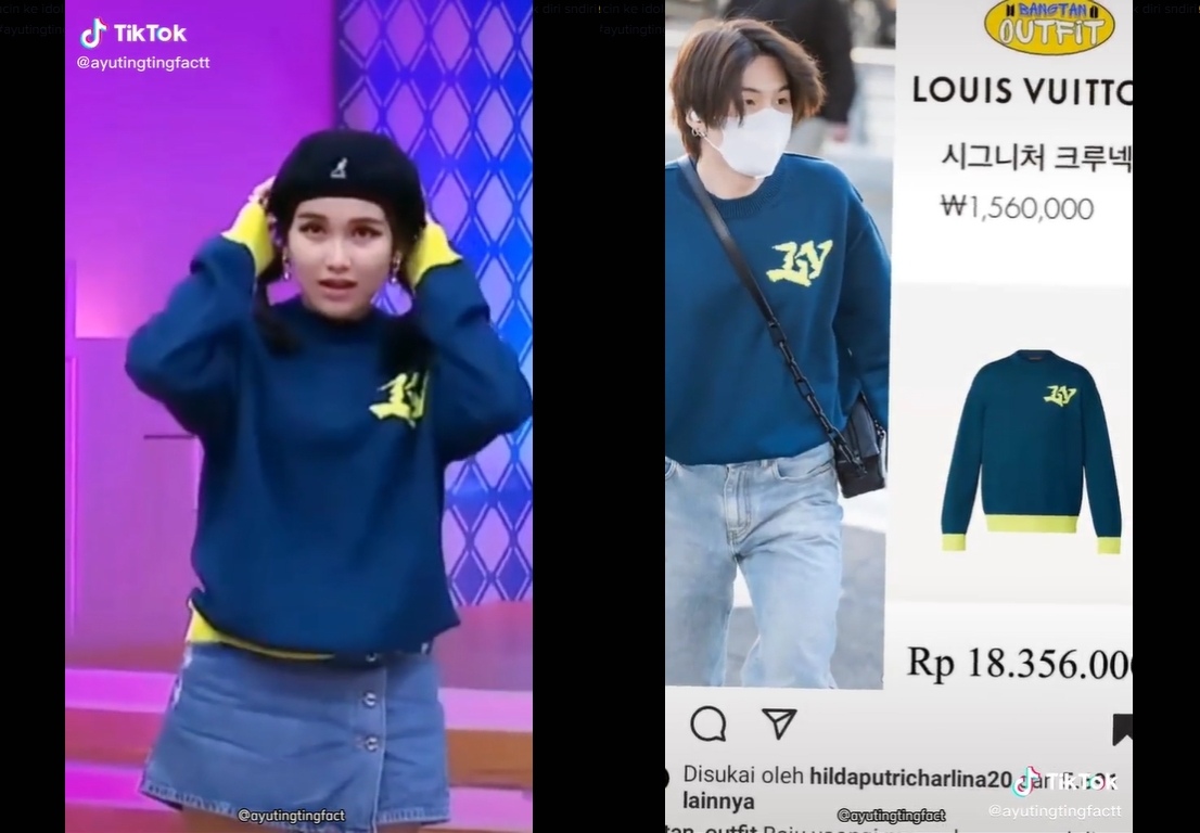 Bucin Akut, Ayu Ting Ting Kembaran Pakai Baju Mahal Bareng Suga BTS