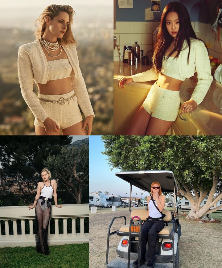 Sering Kembaran Baju, Jennie BLACKPINK dan Kristen Stewart Tampil Menakjubkan dengan Pesona Kontras