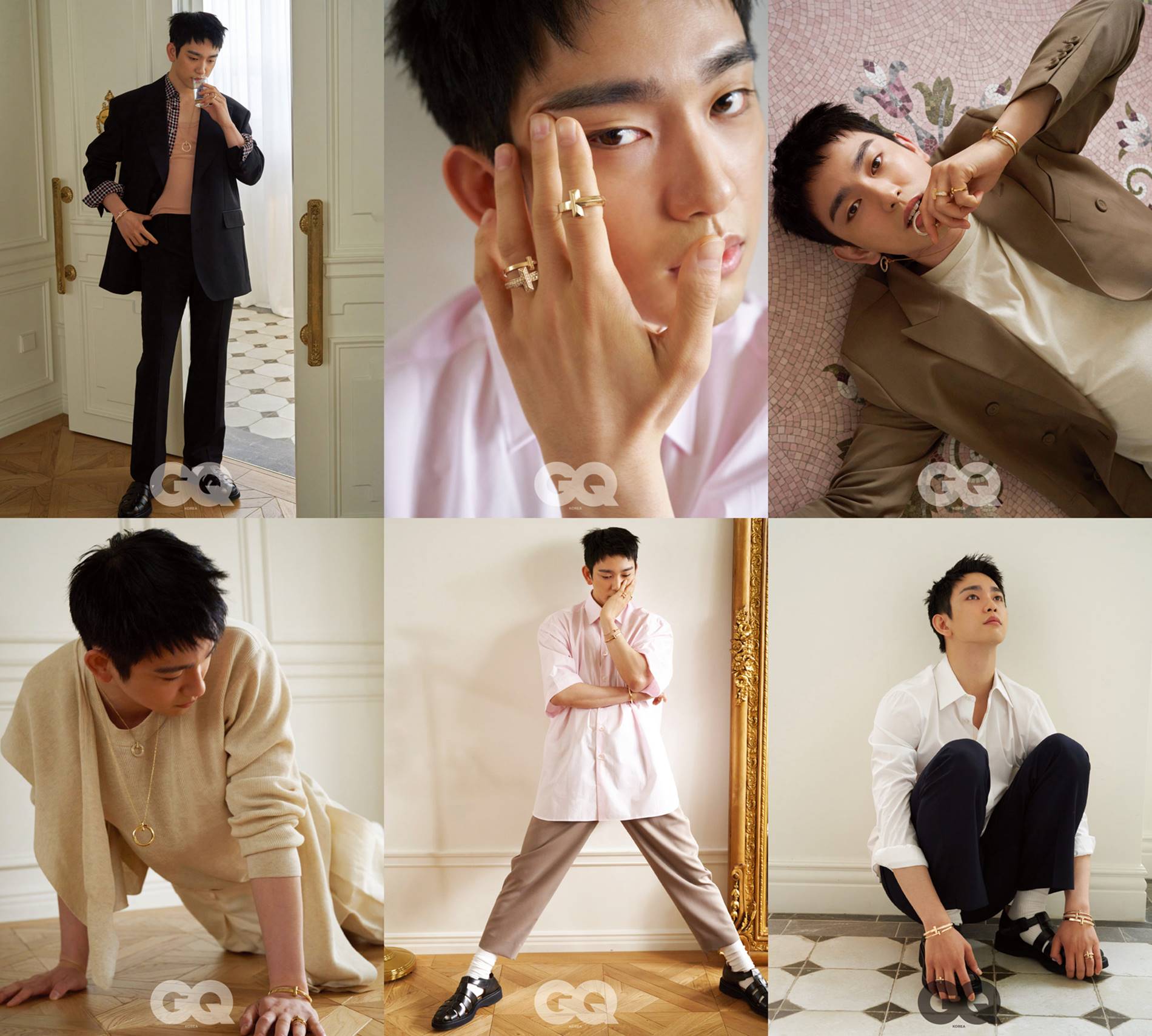 Jinyoung GOT7 di GQ Korea edisi Juli 2022