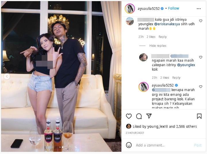 Ayu Aulia Ngegas Usai Disentil Bakal Bikin Istri Young Lex Marah Gegara Rangkulan Mesra, Balas Begin