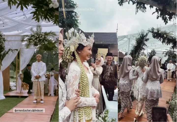 Momen Syahdu Ketika Kedua Mempelai Bertemu