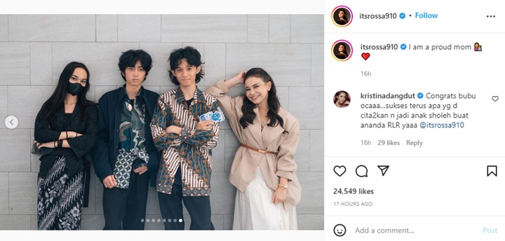OOTD Rossa Saat Hadiri Wisuda Bikin Salfok, Penampilan Sang Anak Tak Kalah Mengejutkan