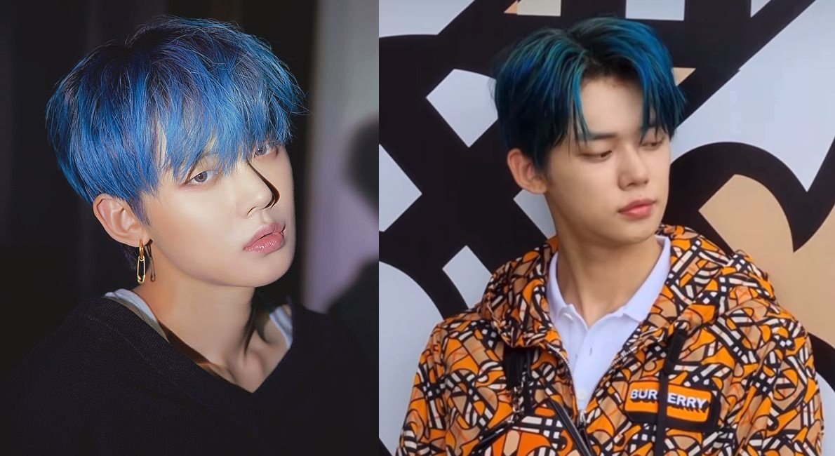 Potret Yeonjun TXT rambut biru dulu dan sekarang