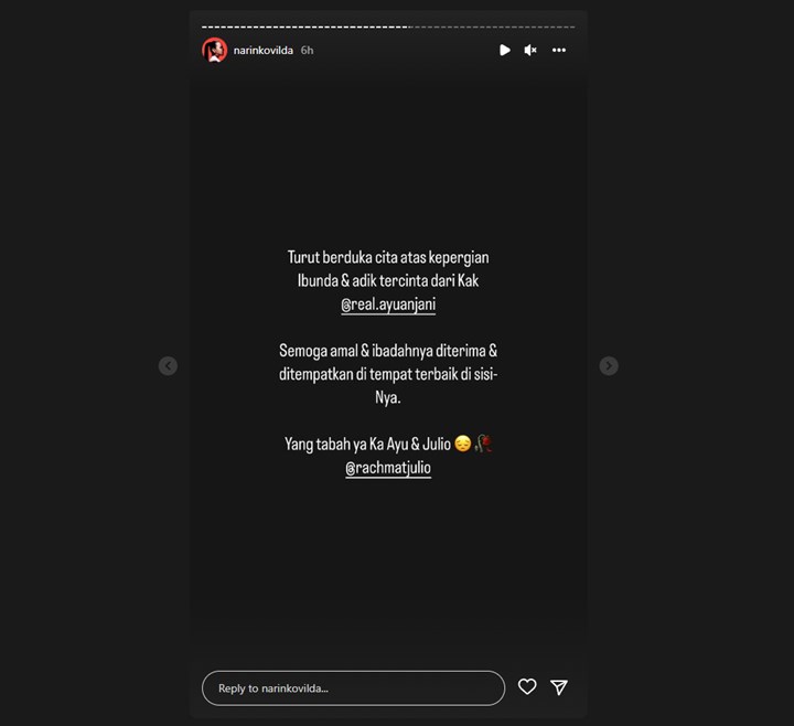 Ikut Berduka, Awkarin Beri Dukungan Ini Untuk Ayu Anjani
