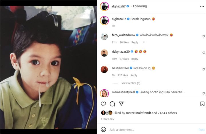Al Ghazali Pamer Foto Masa Kecil Dengan Ingus Meler Bikin Salfok