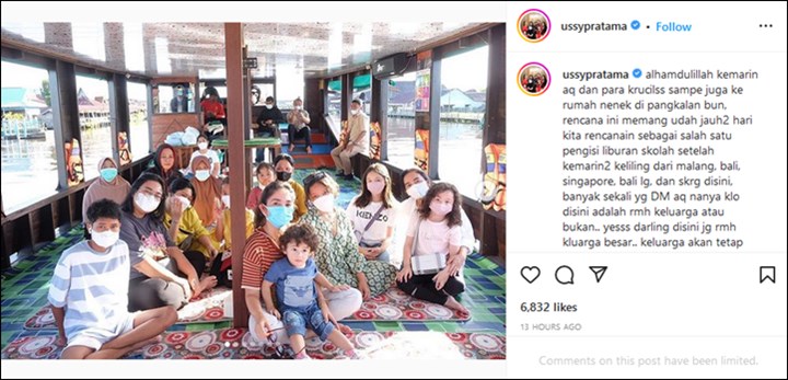 Ussy Sulistiawaty Boyong Anak Bertemu Keluarga Mantan Suami, Andhika Pratama Sengaja Absen?