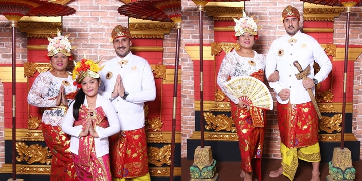 Momen Kompak Kenakan Pakaian Adat Bali