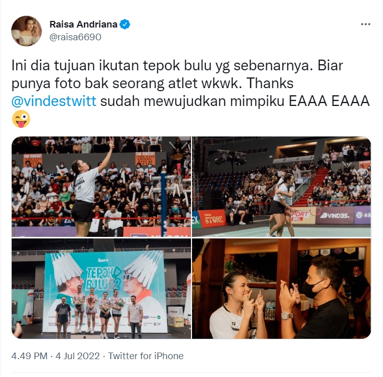 Raisa Akhirnya Ungkap Tujuan Ikut Tepok Bulu 2022, Ternyata Gara-gara Ini