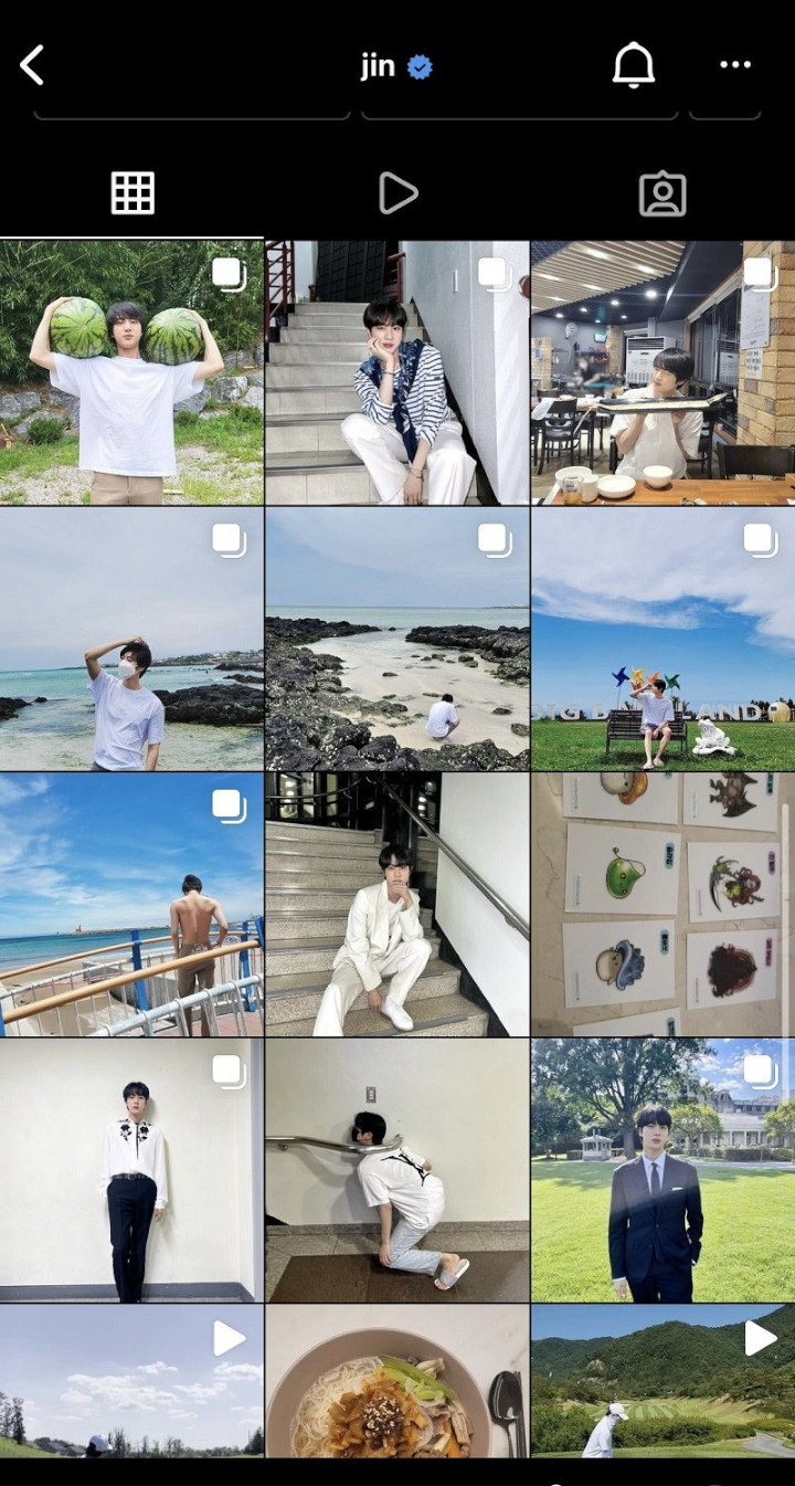 Tak Pernah Jaim, Feed Instagram Jin BTS Jadi Perbincangan