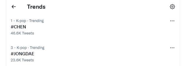Chen EXO trending topic di Twitter