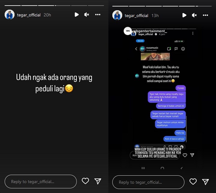 Tenar Berkat Lagu \'Aku Yang Dulu\', Tegar Septian Ngenes Akui Tak Pernah Dapat Royalti