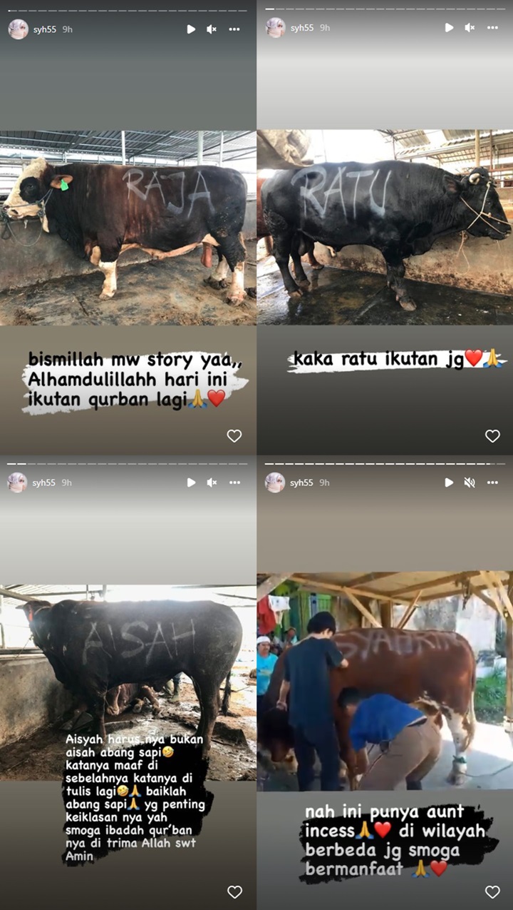 Bak Jawab Nyinyiran Netizen, Adik Syahrini Pamer Sederet Hewan Kurban Montok-montok