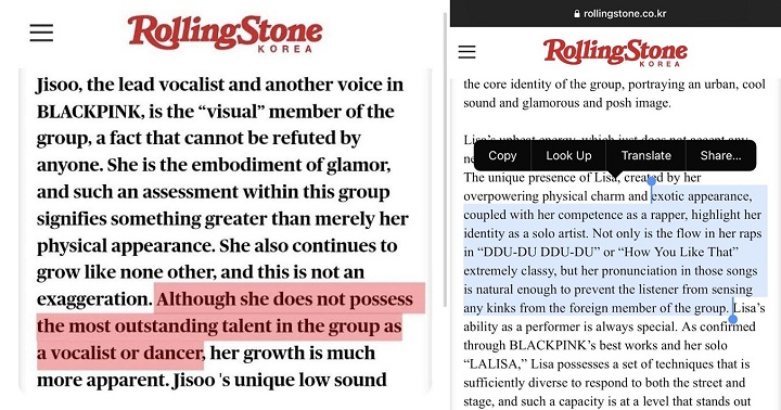 Ngaku Salah, Rolling Stone Korea Minta Maaf Usai Dianggap Tak Hormati Jisoo dan Lisa BLACKPINK