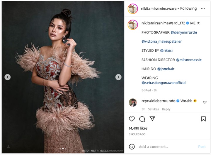 Nikita Mirzani Pamer Foto Cantik, Balas Menohok Saat Disinggung Soal Kabar Putus dengan John Hopkins