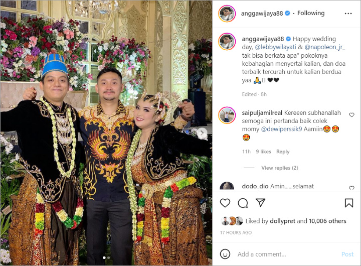 Dewi Persik Cantik Manglingi Di Pernikahan Lebby Wilayati, Angga Wijaya Hadir Jadi Sorotan
