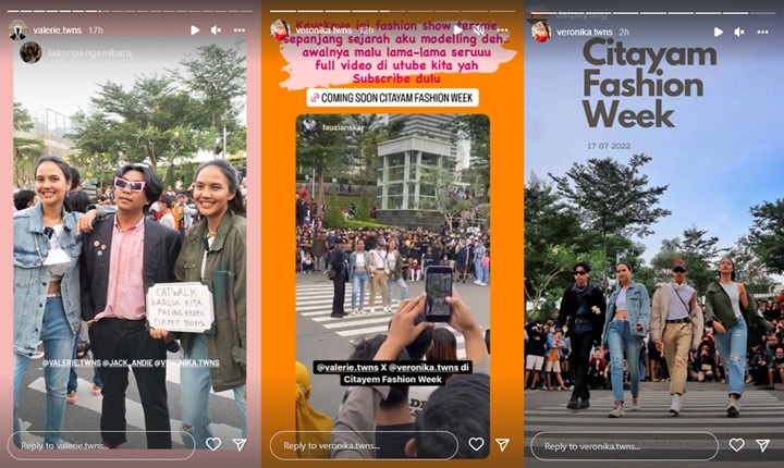 Bak Tampar Haters, Model Kembar Valerie dan Veronika Unjuk Diri di \'Citayam Fashion Week\'