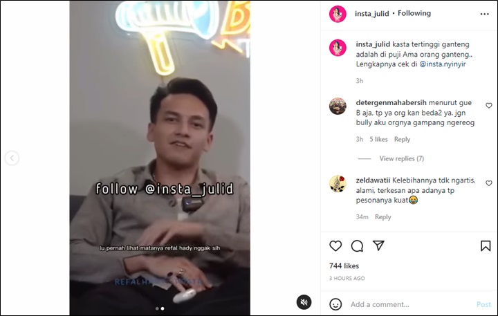 Tak Hanya Wanita, Kegantengan Refal Hady Diakui 3 Seleb Cowok Ini: Lu Pernah Liat Matanya Gak?