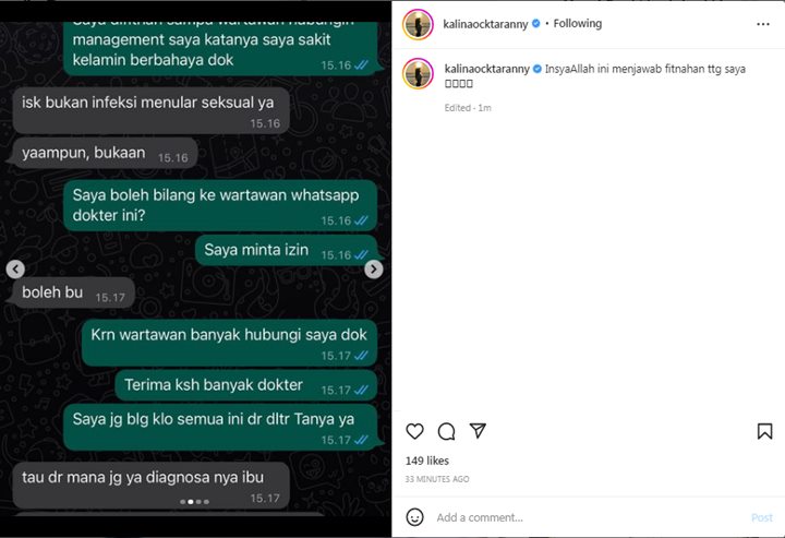 Kalina Oktarani Dituding Eks Pacar Kena Penyakit Kelamin Menular, Dokter Beber Fakta Ini