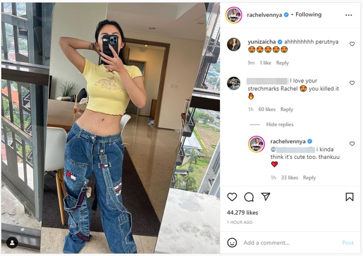 Rachel Vennya Tampil Seksi Pakai Crop Top, Strechmarks Bikin Salfok