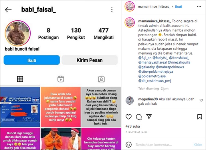 Muncul Akun Instagram Bodong Haji Faisal, Nama Profil Dinilai Tak Beradab
