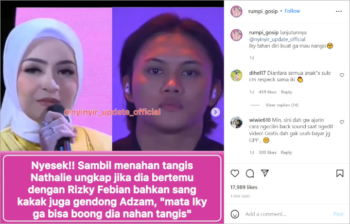 Mata Nathalie Berkaca-Kaca Kisahkan Hal Ini Saat Bertemu Iky