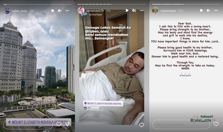 Potret Ruben Onsu Terbaring Lemah di RS Singapura, Rekan Artis Kirim Doa Menyentuh