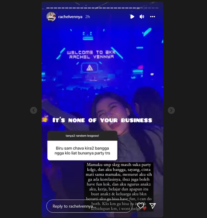 Rachel Vennya Bereaksi Usai Disentil Masih Hobi Party, Seret Nama Sang Ibu