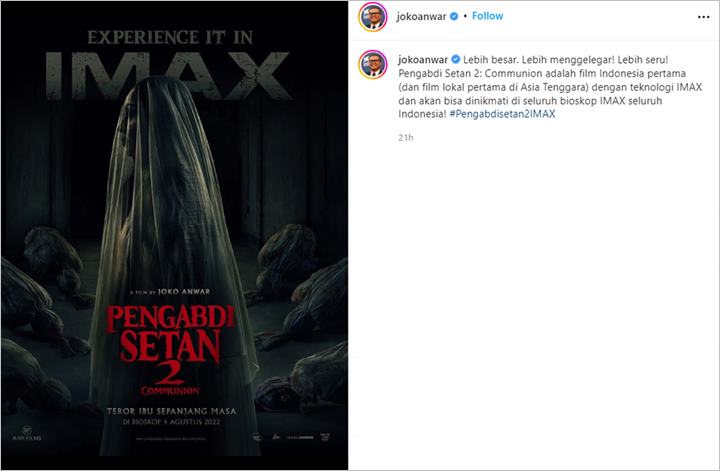 Lama Ditunggu, Joko Anwar Spoiler Film \'Pengabdi Setan 2: Communion\' Jadi Yang Pertama Gunakan Ini