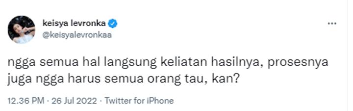 Dapat Permohonan Maaf Dari Ivan Gunawan, Keisya Levronka: Nobody Can Drag Me Down