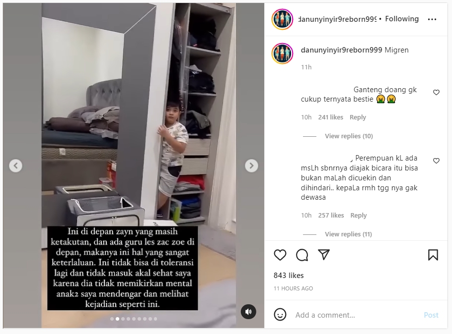 Jonathan Frizzy Bagikan Kondisi Dhena Gedor Pintu Maksa Masuk, Anak Pasang Ekspresi Ketakutan