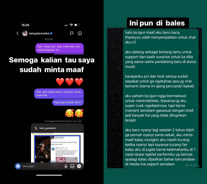 Keisya Levronka Respon Permintaan Maaf Ivan Gunawan Usai Diminta Lipsync, Akui Tak Sesuai Harapan