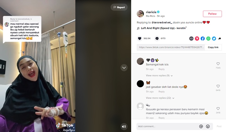Jelang Lahiran, Ria Ricis Asyik Joget dengan Tangan Diinfus Auto Dikritik?