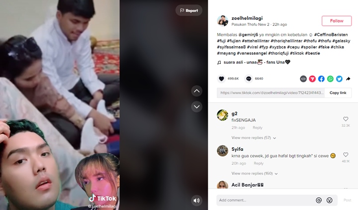 Syifa Manajer Haji Faisal Makin Dituding Ingin Nikung Fuji Usai Video Sentuh Paha Thariq Tersebar