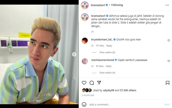 Verrell Bramasta Alami 20 Luka Jahitan