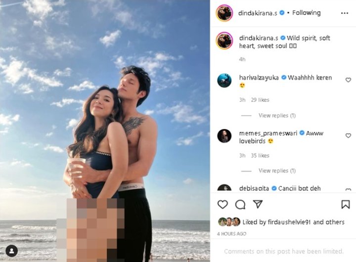 Dinda Kirana Pamer Foto Dipeluk Pacar Saat Tampil Seksi Kenakan Swimsuit, Malah Banjir Pujian?