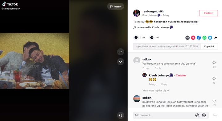 Viral Momen Ariel Cium Eks Gitaris NOAH, Ucapan Uki Kautsar Bikin Terenyuh