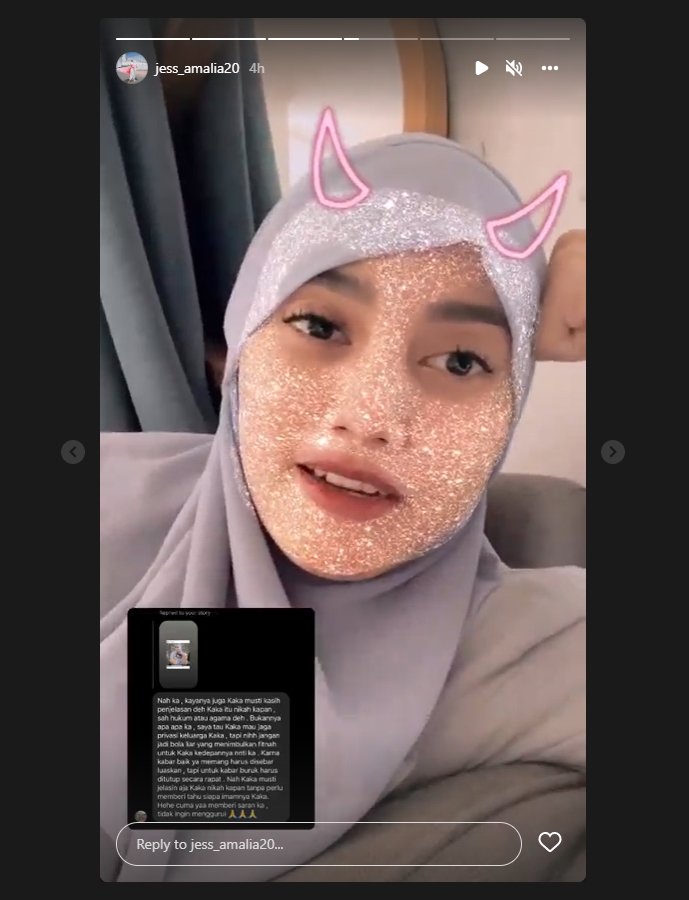 Jess Amalia Jawab Begini Soal Status Pernikahan Usai Kabar Kehamilan Bikin Heboh