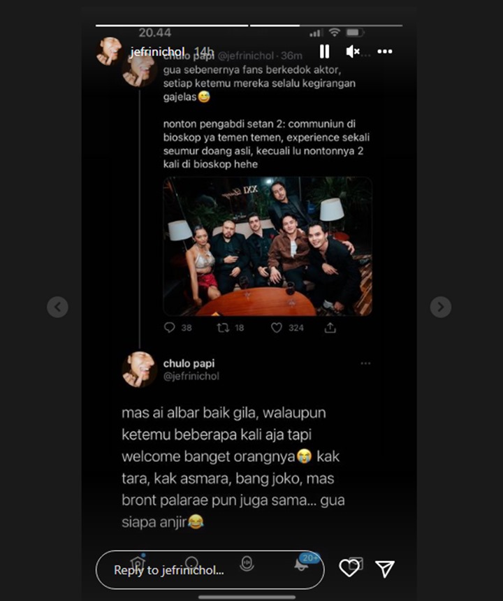 Jadi Aktor Terkenal, Jefri Nichol Ternyata Masih Minder Saat Sanding Bareng Sederet Pria Ini