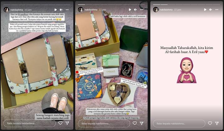 Nabila Ishma Dapat Kiriman Paket Oleh-oleh yang Sempat Dibeli Mendiang Eril, Isinya Benda Cantik Ini
