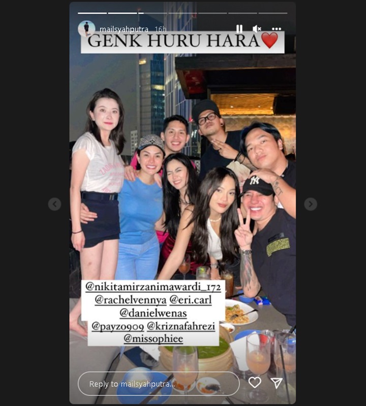 Sempat Sentil Habis-habisan, Nikita Mirzani Kini Akrab Hingga Cium Rachel Vennya Bak Bestie