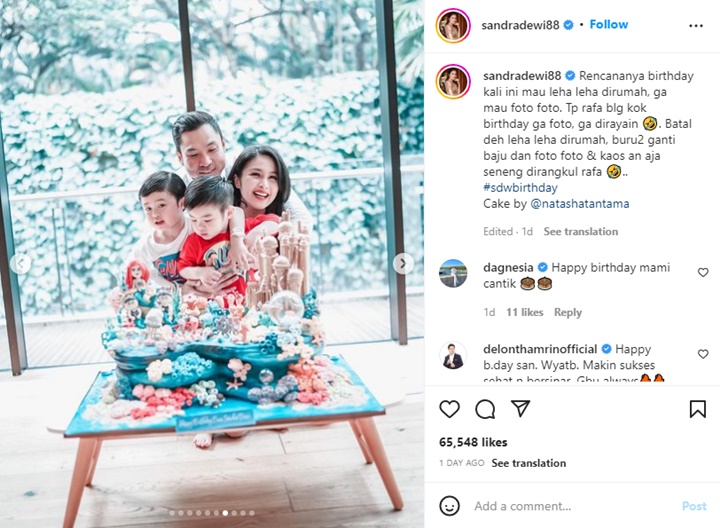 Sandra Dewi Kaget Anak-anak Bolos Sekolah Demi Beri Kejutan Ultah, Siapa Biang Keroknya?