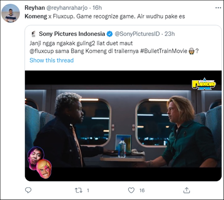 Pelawak Komeng Trending Twitter, Konten Dubbing Film \'Bullet Train\' Bareng Fluxcup Bikin Geger