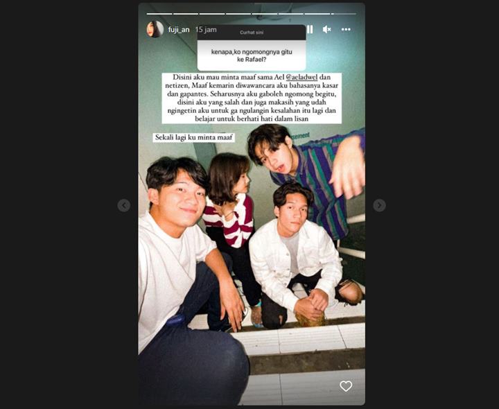 Fuji Tanggapi Soal Bahasa Kasar ke Lawan Main di ‘Bukan Cinderella’ Saat Wawancara, Kini Minta Maaf