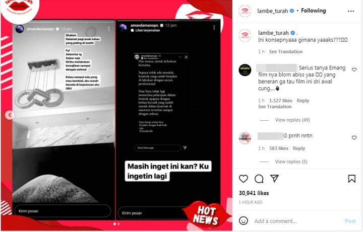 Arya Saloka Dikabarkan Balik, Amanda Manopo Putuskan Bakal Hengkang dari \'Ikatan Cinta\'?