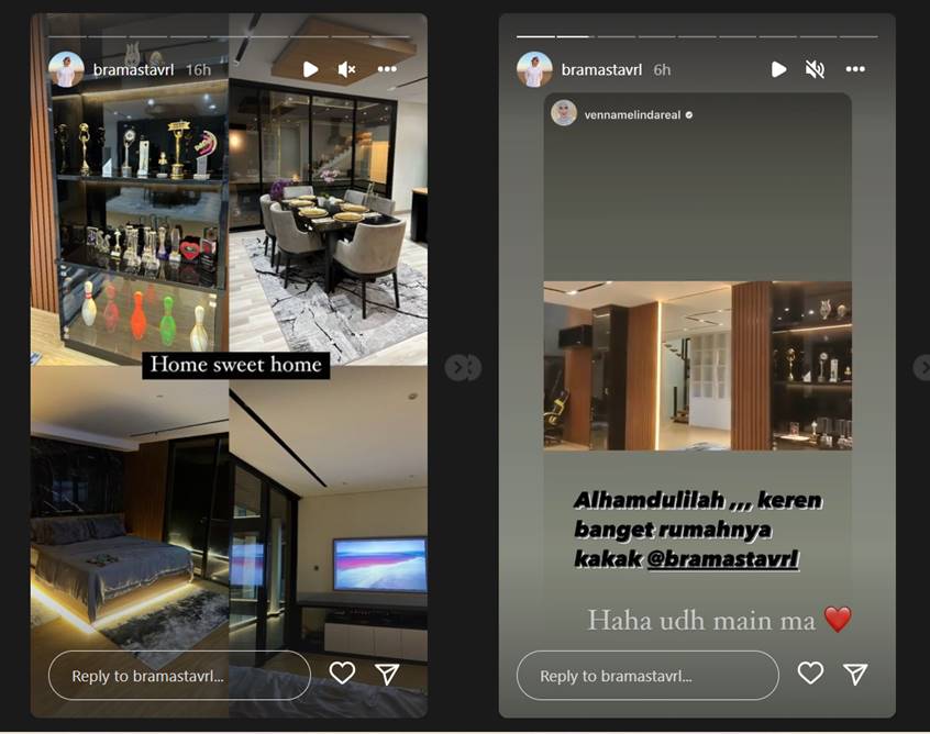 Potret ruangan rumah baru Verrell Bramasta