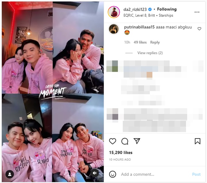 Rizky DA Pamer Foto Pakai Baju Couple Warna Pink Bareng Wanita Cantik, Pacar Baru?