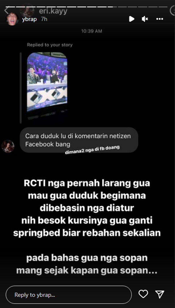 Reza Arap Balas Ngegas Saat Cara Duduknya di Acara TV Banjir Komentar \'Tak Sopan\'
