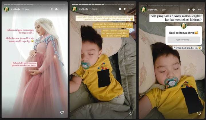 Irish Bella Menghitung Hari Jelang Proses Persalinan, Putra Pertama Justru Tunjukkan Perubahan Gemas