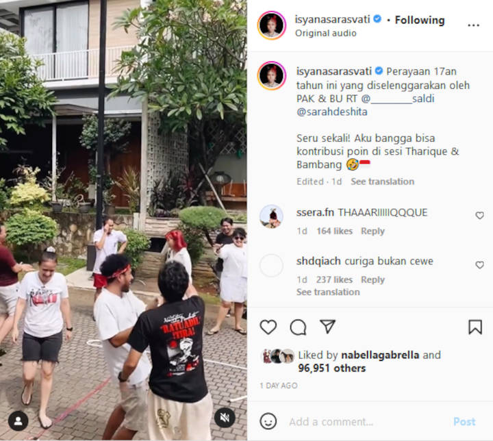 Isyana Sarasvati Pamer Kemenangan Saat Lomba Tarik Tambang, Aksi Kompetitif Auto Undang Tawa
